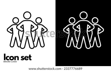 Team Work vector linear icons set. Business teamwork. Organization, meeting, collaboration, research and more. Isolated collection of teamwork icon for web sites.