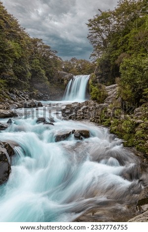 Tawhai Falls, also known as Gollum's Pool, is a beautiful little waterfall found in Tongariro National Park. It can be reach by walking down a dirt path down to the rapids. 
