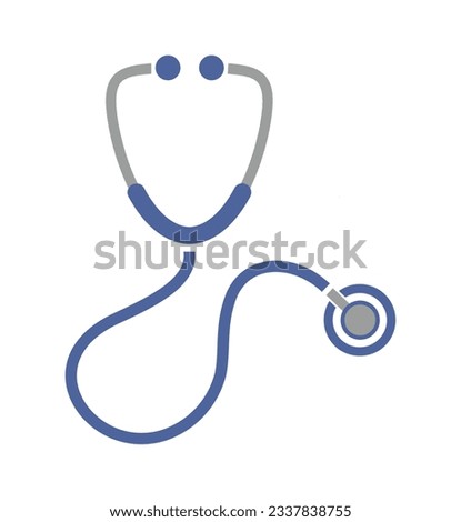 stethoscope icon on white background Royalty-Free Stock Photo #2337838755