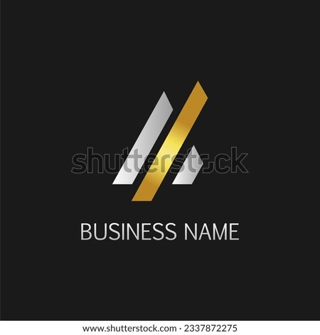 Gold line future business logo vector image
