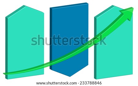 Vector illustration background, which is colored with graph.