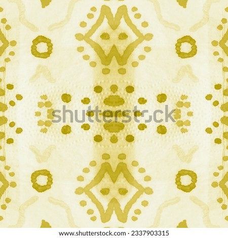 Gold Watercolor Geometric Seamless.Psychedelic Tie Dye.Luxury Ethnic Seamless.Intricate Elements. Yellow Ethnic Ikat Pattern.Modern Floral Background. White Watercolor.