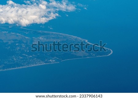 Aerial view of Cape May, New Jersey showing the beaches of Cape May County, Cape May, and Cape May Point Royalty-Free Stock Photo #2337906143
