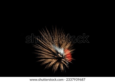 Pictures taken during a firework show on July 4th  2023 at New Hampshire, USA.