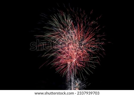 Pictures taken during a firework show on July 4th  2023 at New Hampshire, USA.