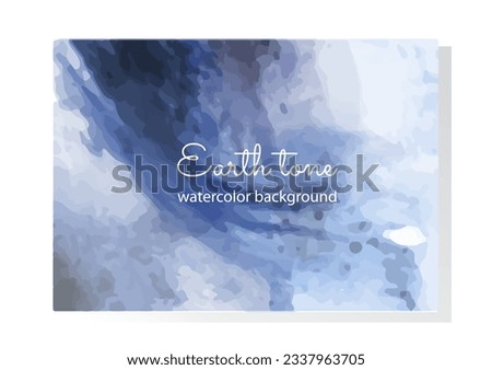 Watercolor gradient background. Hand drawn design with earthy tone for cards and wedding brochures. Banner with splatter and paint waves. Cartoon flat vector illustration isolated on white background