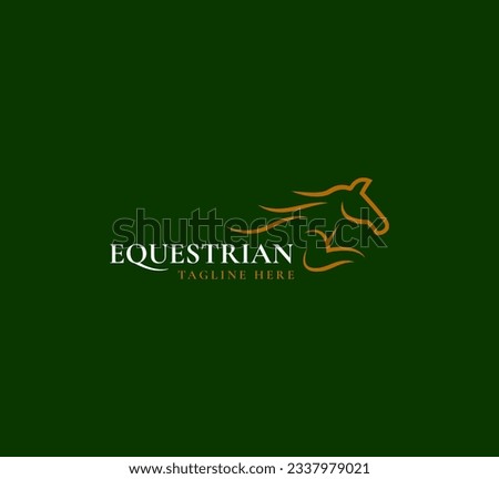 equestrian Horse racing logo template Royalty-Free Stock Photo #2337979021