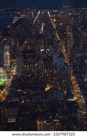 All the Roads Lead to NewYork at Night Royalty-Free Stock Photo #2337987323