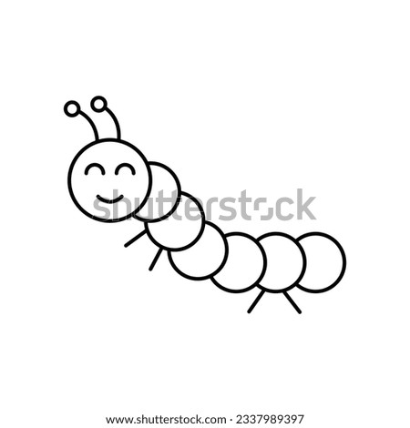caterpillar insect icon design. isolated on white background. vector illustration
