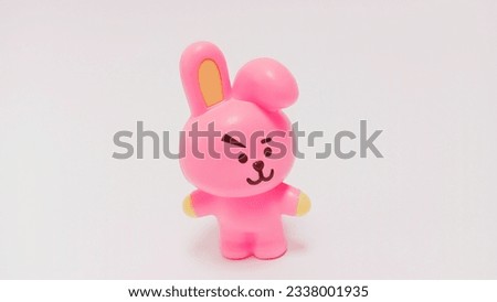photo of a child's toy with the pink cooky bunny character