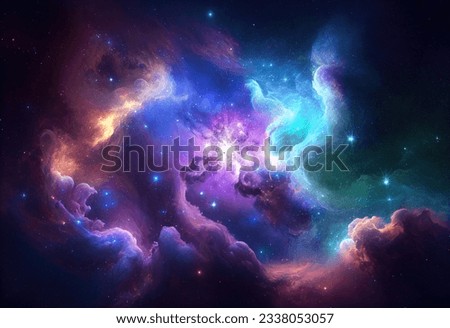 Galaxy space nebula background elements. Nature constellation