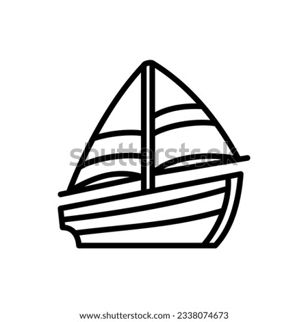 Sailboat icon design isolated on white background
