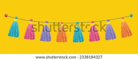 colorful tufts of twine vector illustration Royalty-Free Stock Photo #2338184327