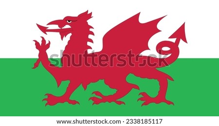 Wales flag national emblem graphic element Illustration template design
 Royalty-Free Stock Photo #2338185117