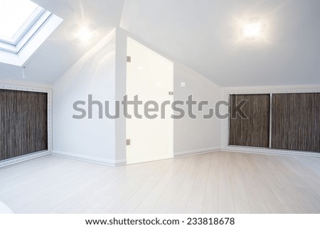 Picture of white clean modern empty room