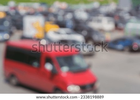 Abstract blurred outdoor parking, sales retail, season sales