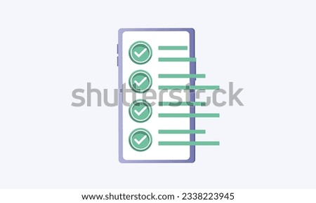 Fast quiz in phone icon, question review, knowledge evaluation..on white background.Vector Design Illustration.