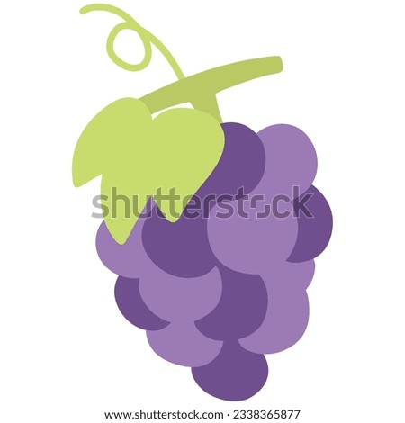 Clip art of grape deformed simply