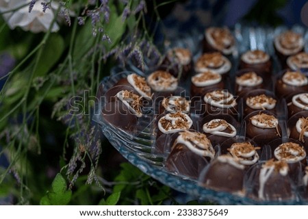 traditional Brazilian sweet. Chocolate candy, in a decoration party