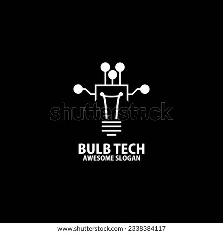 bulb technology logo design symbol business