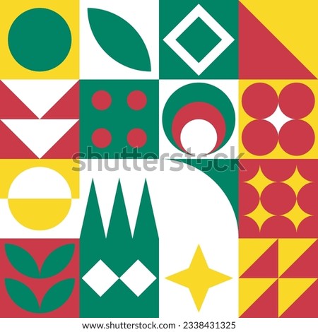 Mexico Independence Day Pattern with Mexican theme color. 16 September. Neo Geometric Mexico Pattern. Mexico Independence Day.