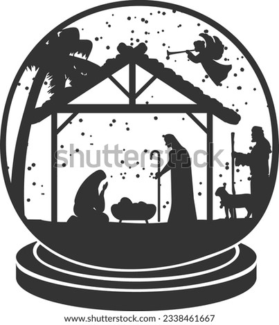 Nativity Christmas Globe - Nativity Design