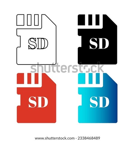 Abstract Micro SD Card Silhouette Illustration, can be used for business designs, presentation designs or any suitable designs.