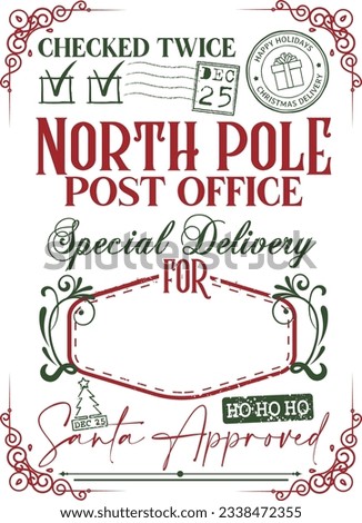 North Pole Post Office - Santa Claus Reindeer Mail