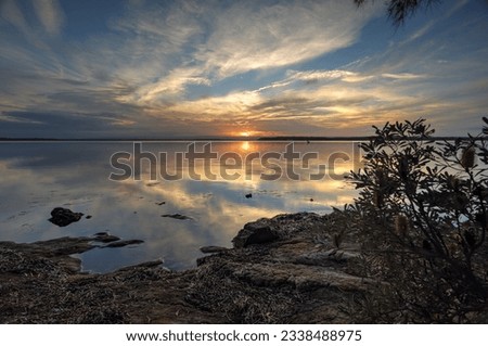 Sunset from the banks of St Georges Basin, south coast NSW