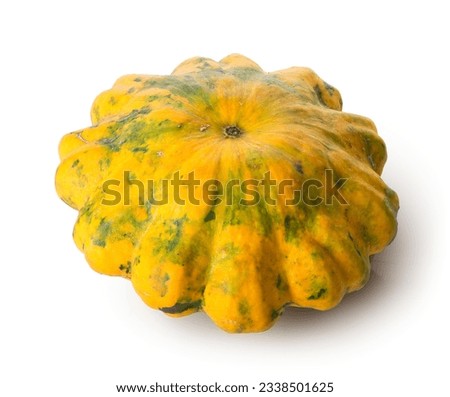 Yellow gourd isolated on a white background