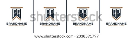 Letter PR and RP Pennant Flag Logo Set, Represent Victory. Suitable for any business with PR or RP initials. Royalty-Free Stock Photo #2338591797