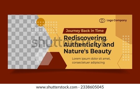 Nature beauty horizontal banner template design. Perfect for promotional media for traditional, old-fashioned, or nostalgic charm, simplicity, authenticity, and nature banner