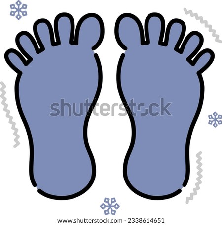 Clip art of cold feet