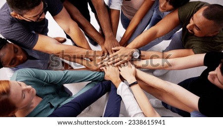Community Team Spirit And Cohesion. Supporting Hands Royalty-Free Stock Photo #2338615941