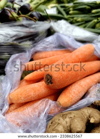 Carrot for sale in bazaar market. 