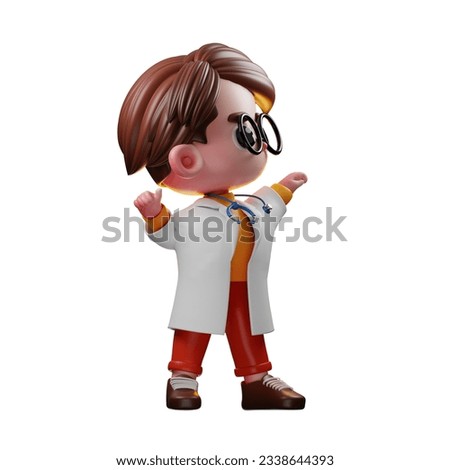 3d Male Doctor Character Victory