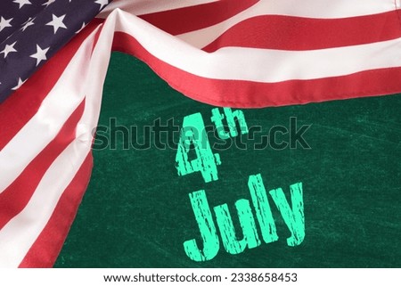 American Flag and Independence Day on July 4th