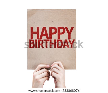 Happy Birthday card isolated on white background