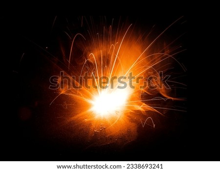 Fire flying sparks with a transparent background Royalty-Free Stock Photo #2338693241
