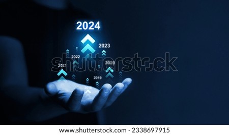  Development to success and motivation in 2024.Growth and development chart of company in new year 2024. Planning,opportunity, challenge and business strategy in new year 2024. Royalty-Free Stock Photo #2338697915