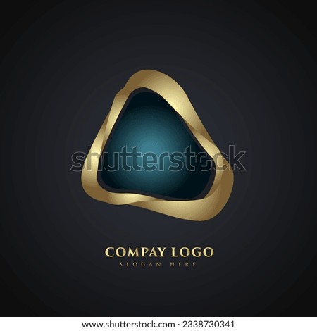 Modern Luxury Logo concept on dark background used in elegant of company Logo design, vector illustration