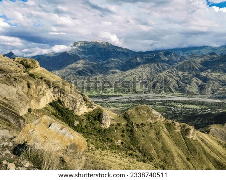 Breathtaking mountain view in Dagestan, Caucasus. Russia