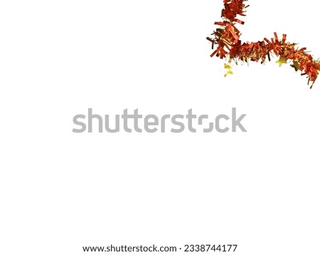 A decoration that is usually used for Christmas or national holiday celebrations with a white background