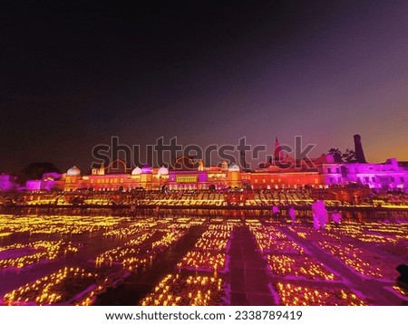 Ayodhya During Deepotsava Diwali Event Royalty-Free Stock Photo #2338789419