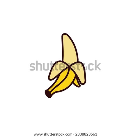 	
banana icon, vector banana icon, isolated flat banana icon