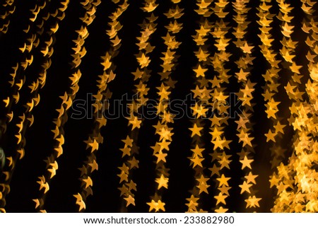 Color Bokeh star shape background