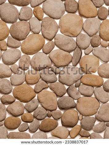 Seamless pebble stone texture, background for design and decoration