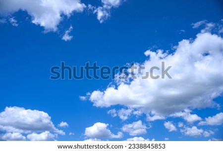 Photo of blue sky with white clouds