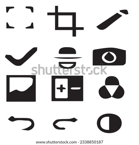 set of black icons for web use