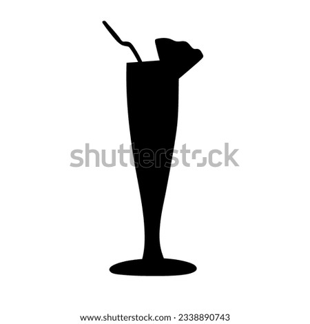 Cocktail silhouettes for menus, websites, invitations, banners. Vector illustration